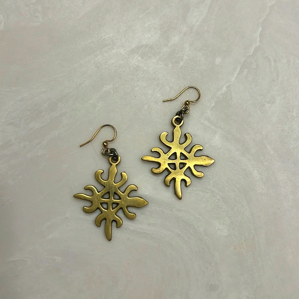 Gold earrings
